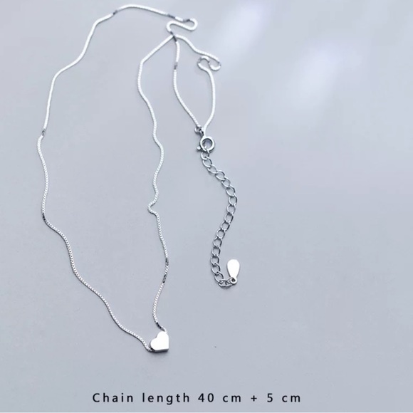 NEW “18”HEART PENDANT 925 STERLING SILVER NECKLACE, NICE NECKLACE, CUTE NECKLACE - Picture 4 of 4